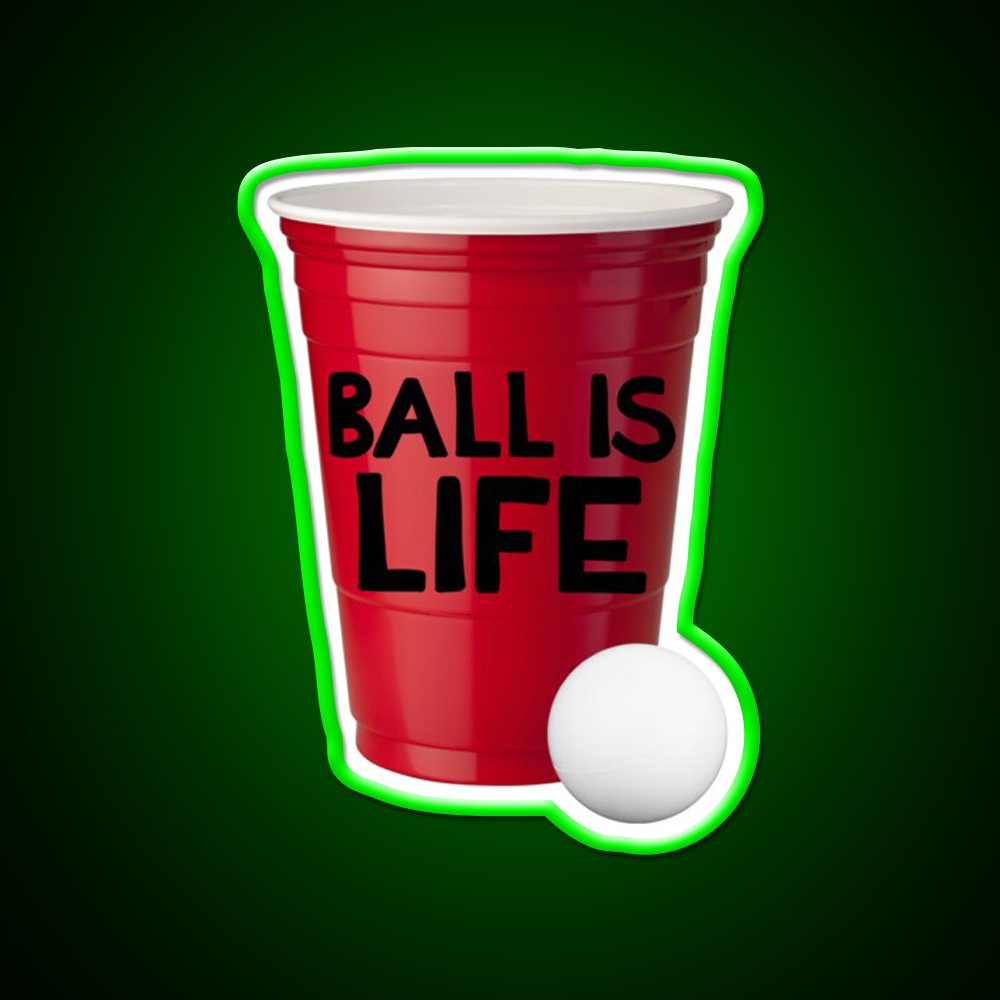 Beer Pong Ball Is Life Beer Bar Decor Led Neon Sign Rgb Color - LED neon sign view 8
