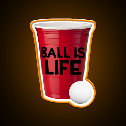 Beer Pong Ball Is Life Beer Bar Decor Led Neon Sign Rgb Color - LED neon sign view 6