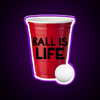 Beer Pong Ball Is Life Beer Bar Decor Led Neon Sign Rgb Color - LED neon sign view 9