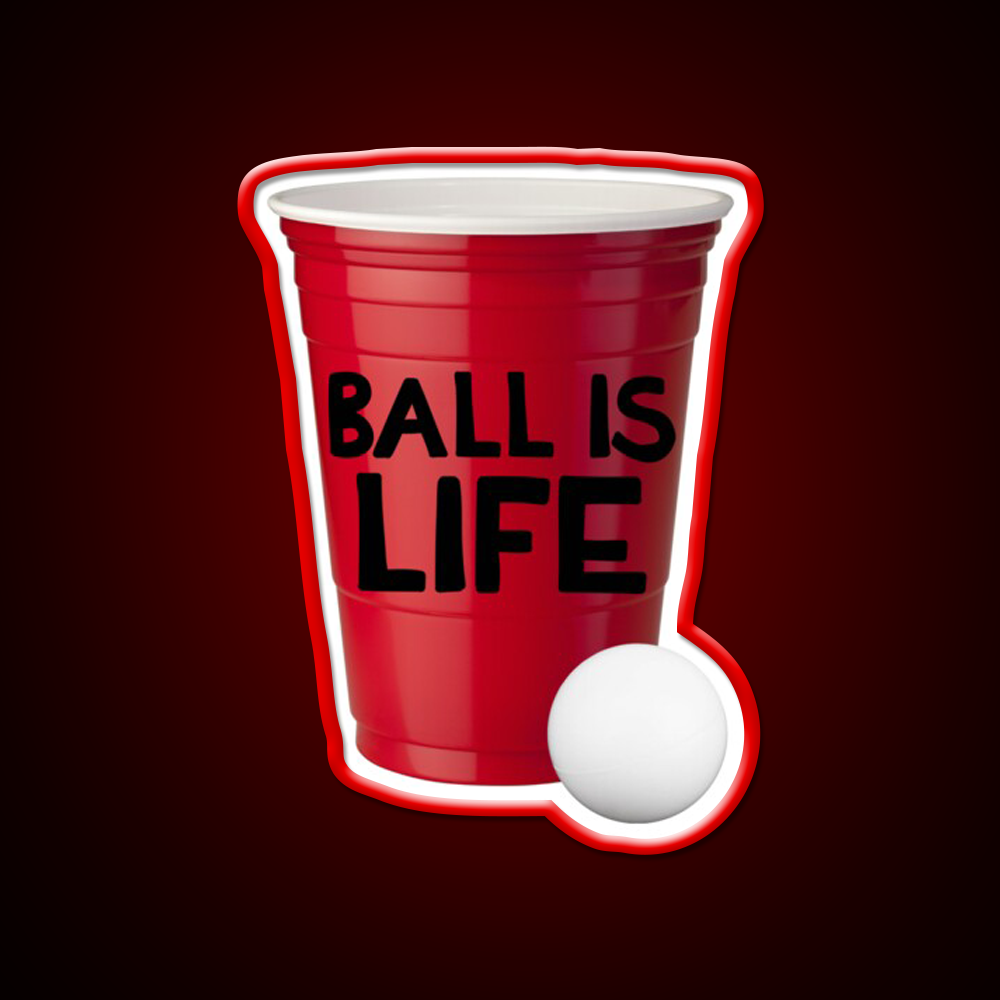 Beer Pong Ball Is Life Beer Bar Decor Led Neon Sign Rgb Color - LED neon sign view 10