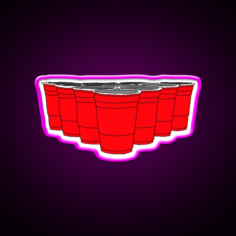 Beer Pong Beer Bar Decor Led Neon Sign Wall Art Rgb Color - Neon sign mounted on wall in room