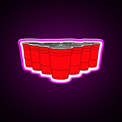 Beer Pong Beer Bar Decor Led Neon Sign Wall Art Rgb Color - Neon sign mounted on wall in room