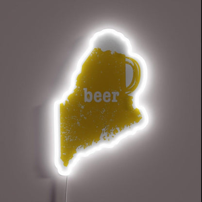Beer Pong Maine Funny Beer Apparel Craft Beer Rgb Led Neon Sign