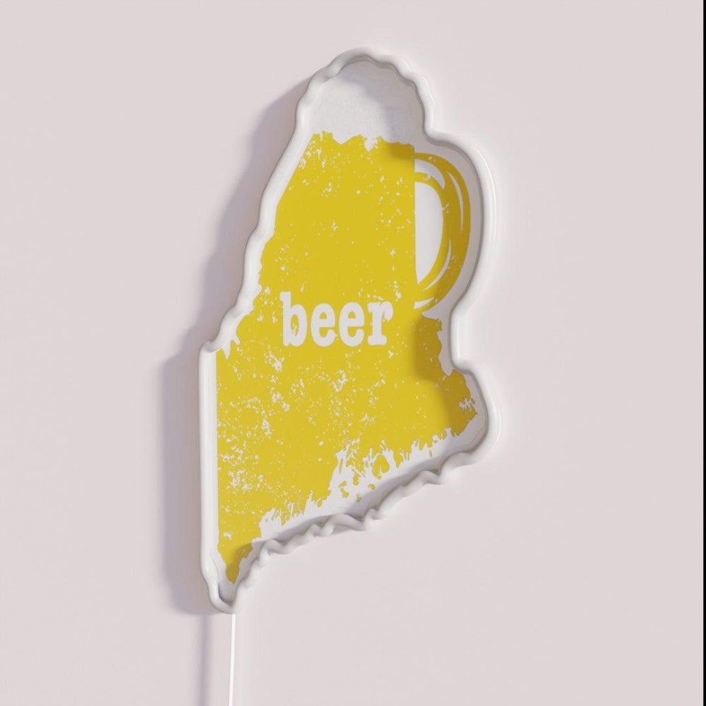 Beer Pong Maine Funny Beer Apparel Craft Beer Rgb Led Neon Sign