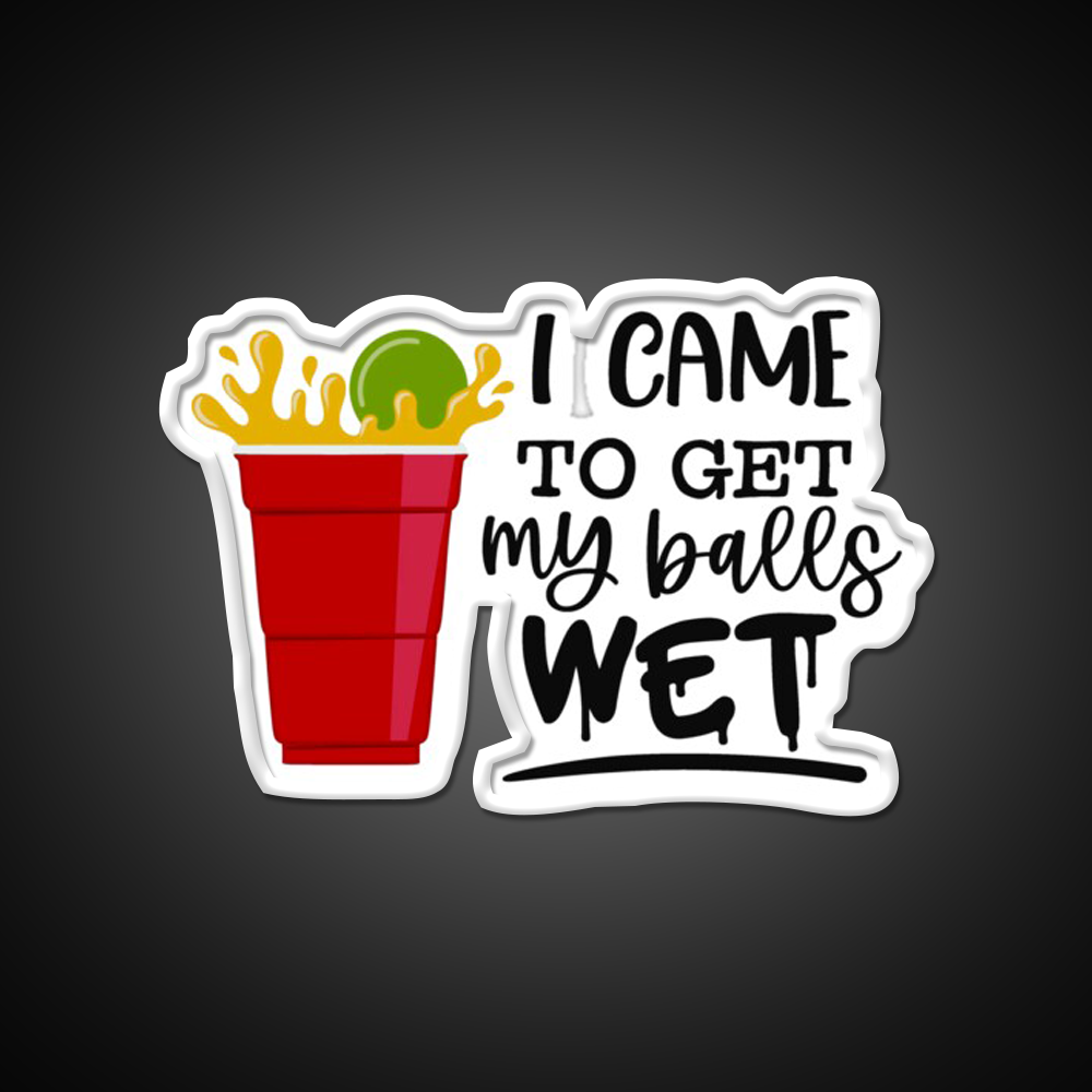 Beer Pong Party I Came To Get My Balls Wet Beer Bar Decor Led Neon Sign Rgb Color - LED neon sign view 11