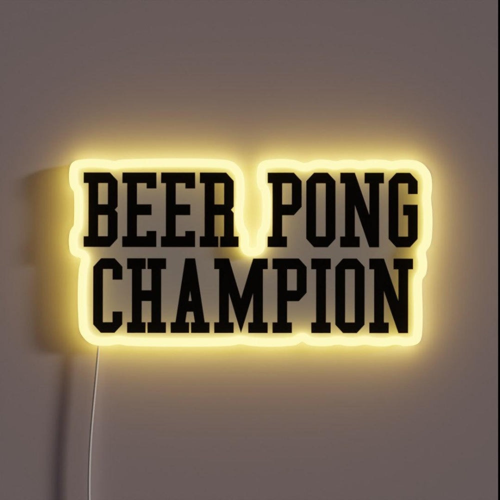 Beer Pong Rgb Led Neon Sign - Custom LED neon sign front view