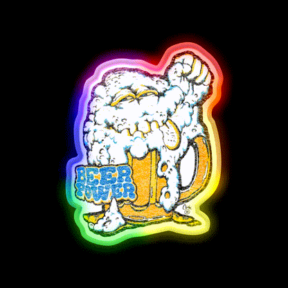 Beer Power 78 Man Cave Bar Led Neon Sign Rgb Color