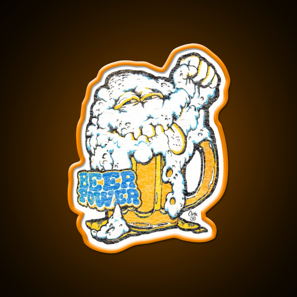 Beer Power 78 Man Cave Bar Led Neon Sign Rgb Color