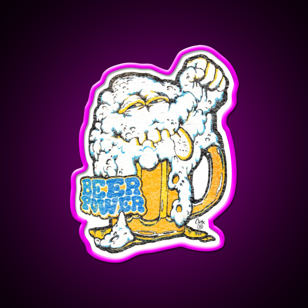 Beer Power 78 Man Cave Bar Led Neon Sign Rgb Color