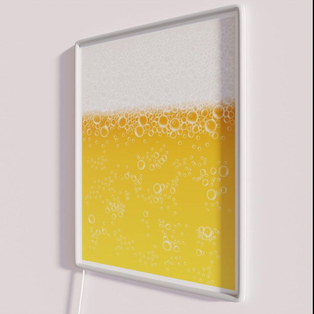 Beer Rgb Led Neon Sign - Neon sign mounted on wall in room