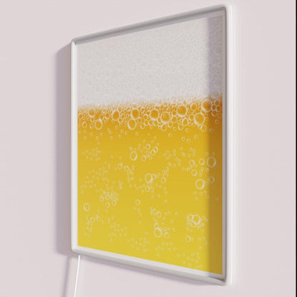 Beer Rgb Led Neon Sign - Neon sign mounted on wall in room