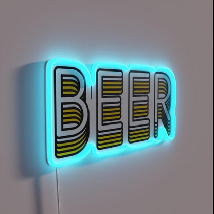 Beer Rgb Led Neon Sign Bar Creative Neon Sign - LED neon sign close-up detail
