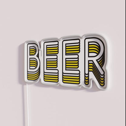 Beer Rgb Led Neon Sign Bar Creative Neon Sign - Neon sign mounted on wall in room