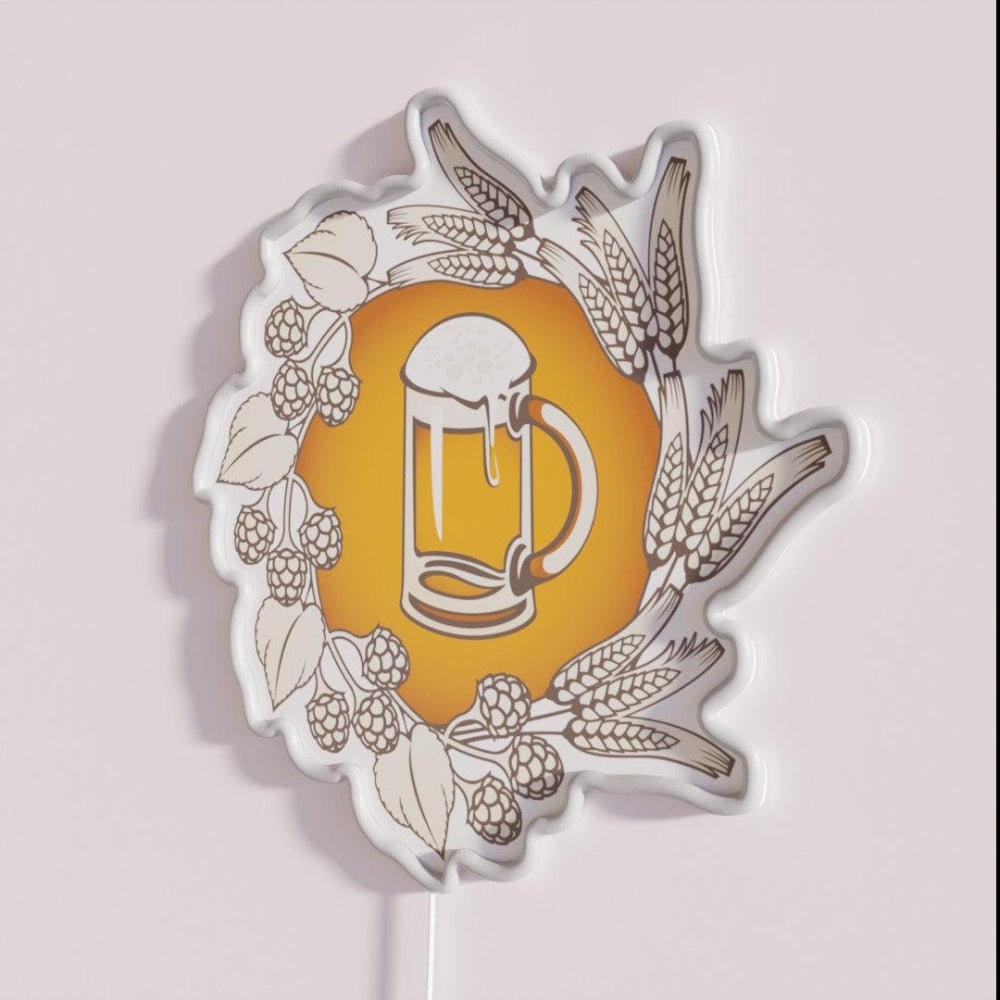 Beer Rgb Led Neon Sign Bar Decor - Neon sign mounted on wall in room