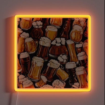 Beer Rgb Led Neon Sign Bar Pop Art Neon Sign - Custom LED neon sign front view