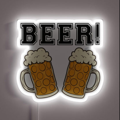 Beer Rgb Led Neon Sign Bar Uv Printed Decor