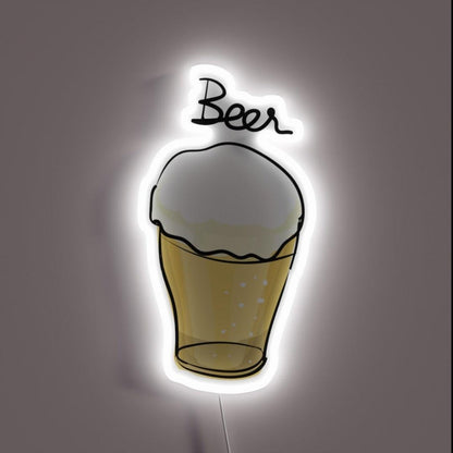 Beer Rgb Led Neon Sign Bar Uv Wall Decor - Custom LED neon sign front view