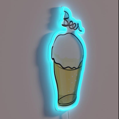 Beer Rgb Led Neon Sign Bar Uv Wall Decor - LED neon sign close-up detail