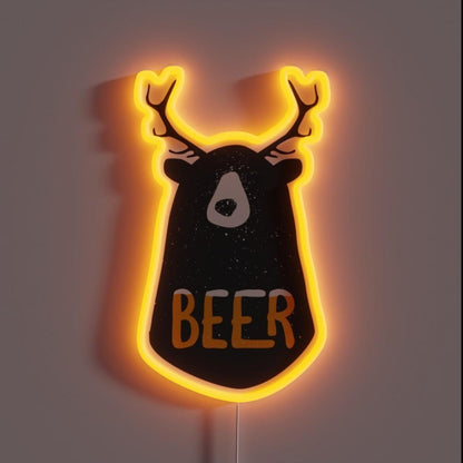 Beer Rgb Led Neon Sign Restaurant Wall Art Creative Neon Sign - Custom LED neon sign front view