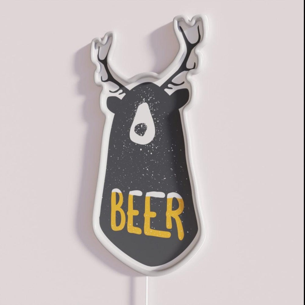 Beer Rgb Led Neon Sign Restaurant Wall Art Creative Neon Sign - Neon sign mounted on wall in room