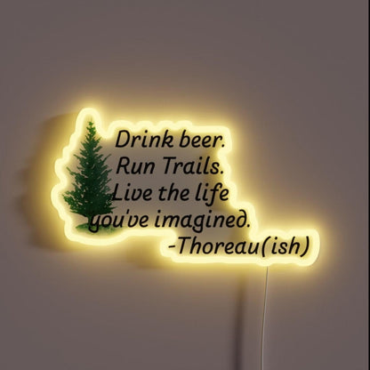 Beer Run Live Rgb Led Neon Sign - Custom LED neon sign front view