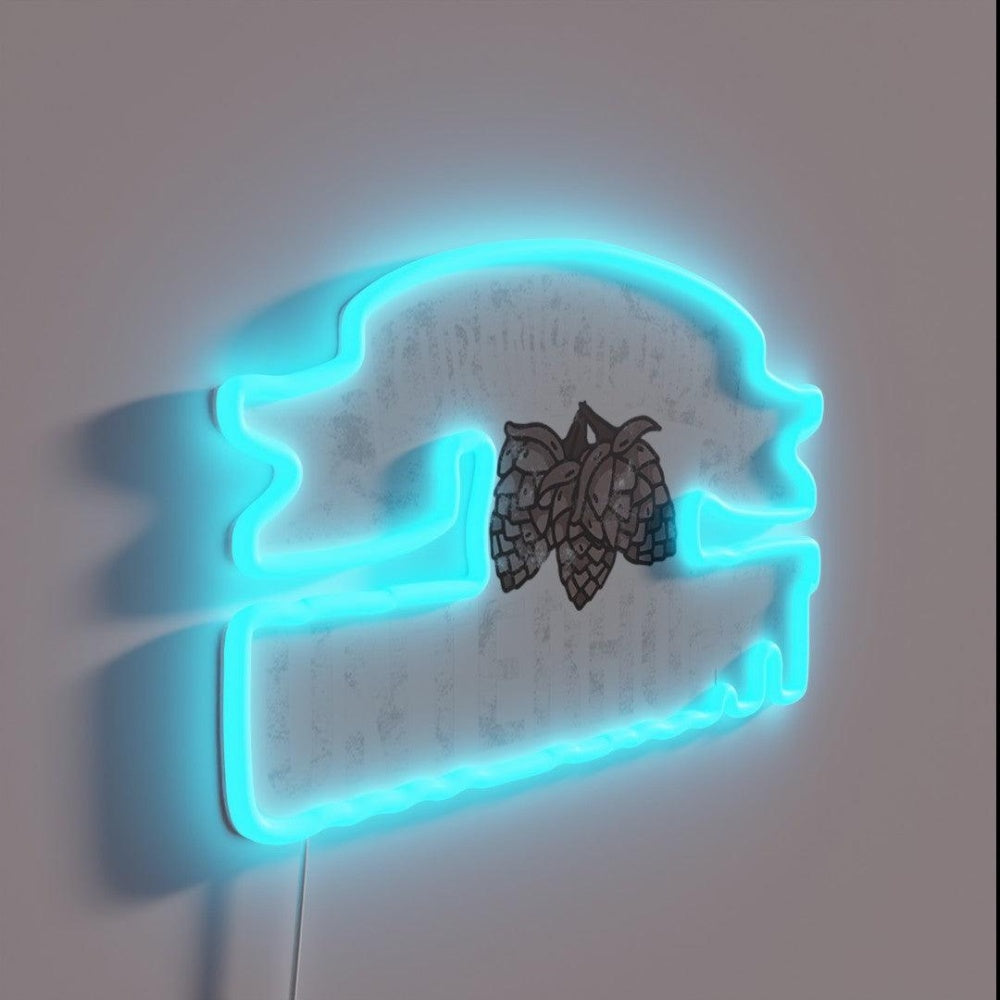 Beer Saying Unterhopft Hopfen Party Pils Funny Rgb Led Neon Sign - LED neon sign close-up detail