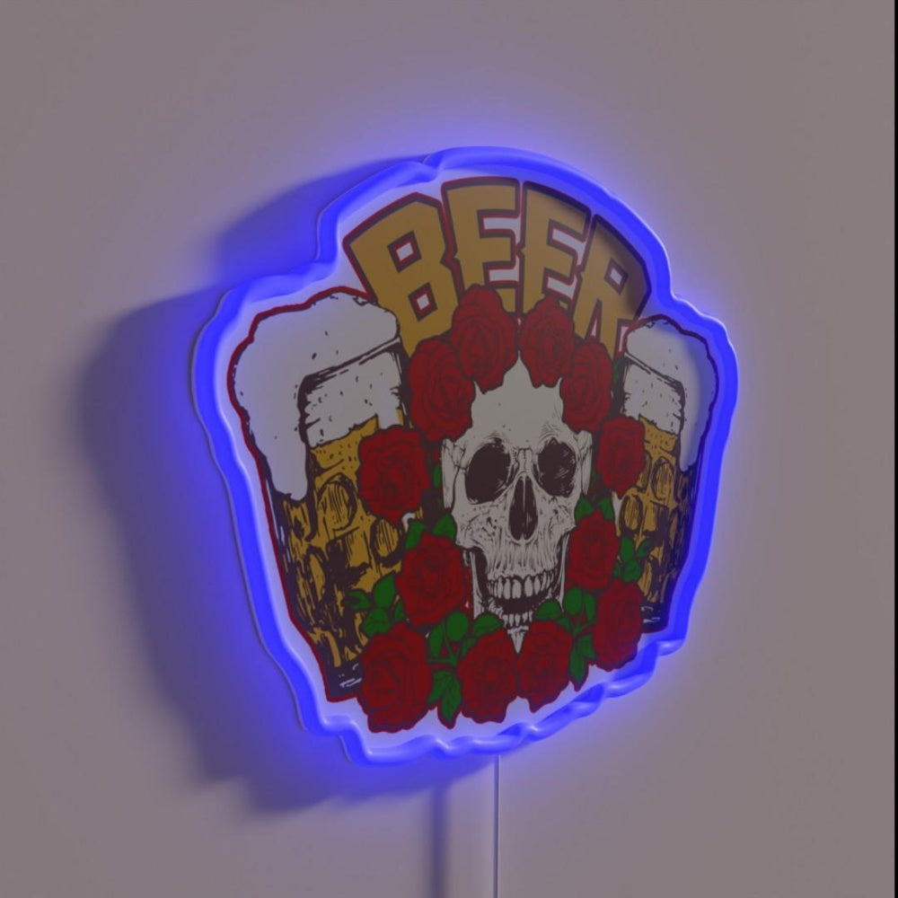 Beer Skull Rgb Led Neon Sign - LED neon sign close-up detail