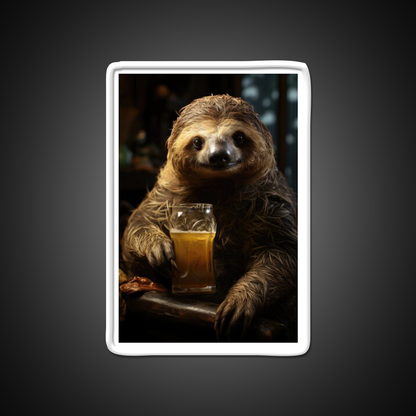 Beer Sloth Pub And Ale Man Cave Bar Led Neon Sign Rgb Color