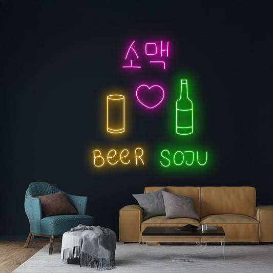 Beer Soju Neon Sign