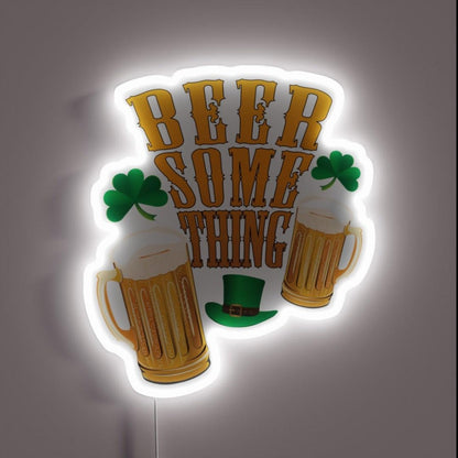 Beer Something Rgb Led Neon Sign - Custom LED neon sign front view