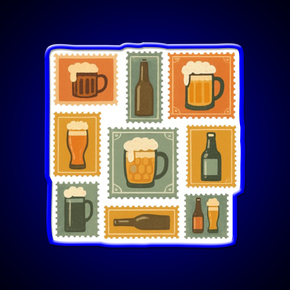 Beer Stamps Beer Bar Decor Led Neon Sign Rgb Color - LED neon sign view 5
