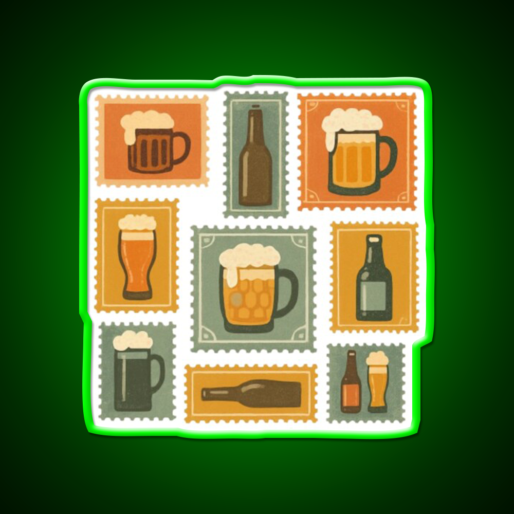 Beer Stamps Beer Bar Decor Led Neon Sign Rgb Color - LED neon sign view 8