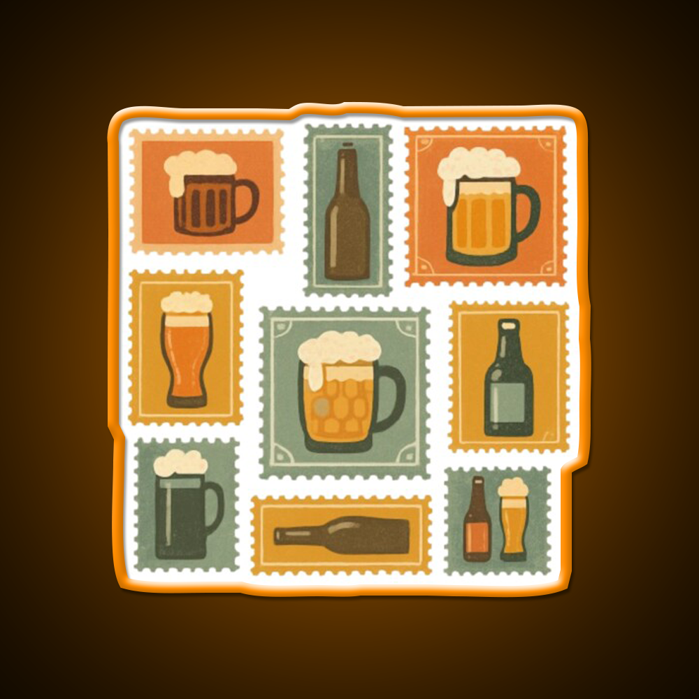 Beer Stamps Beer Bar Decor Led Neon Sign Rgb Color - LED neon sign view 6