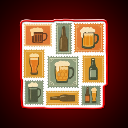 Beer Stamps Beer Bar Decor Led Neon Sign Rgb Color - LED neon sign view 10