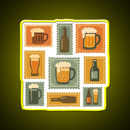 Beer Stamps Beer Bar Decor Led Neon Sign Rgb Color - LED neon sign view 7