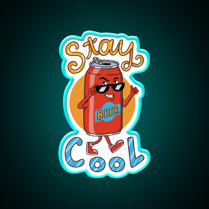 Beer Stay Cool Man Cave Bar Led Neon Sign Rgb Color