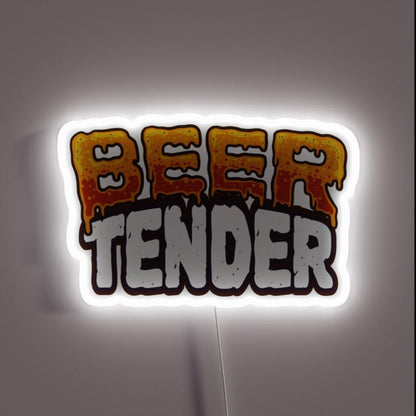 Beer Tender Funny Bartender Rgb Led Neon Sign - Custom LED neon sign front view