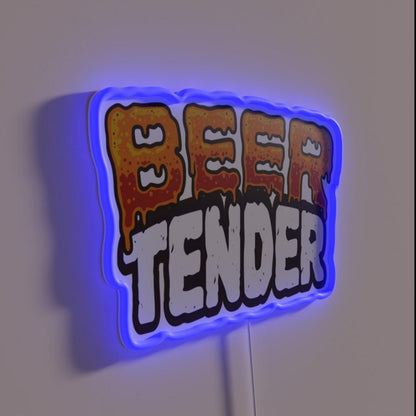 Beer Tender Funny Bartender Rgb Led Neon Sign - LED neon sign close-up detail