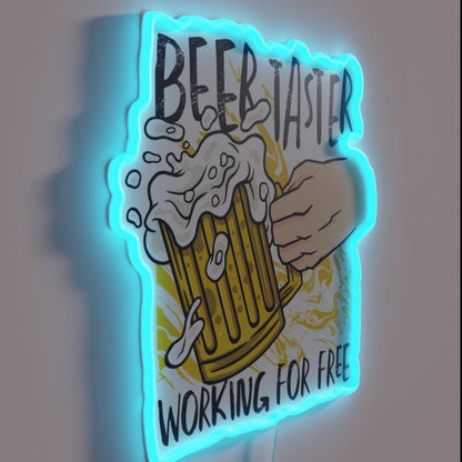 Beer Tester Drinking Beer Rgb Led Neon Sign - LED neon sign close-up detail