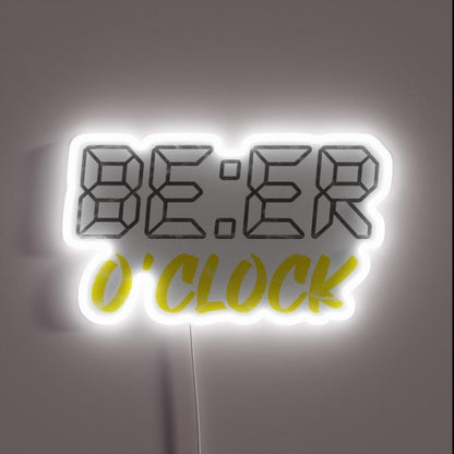 Beer Time Beer Lover Gift Ideas Rgb Led Neon Sign - Custom LED neon sign front view