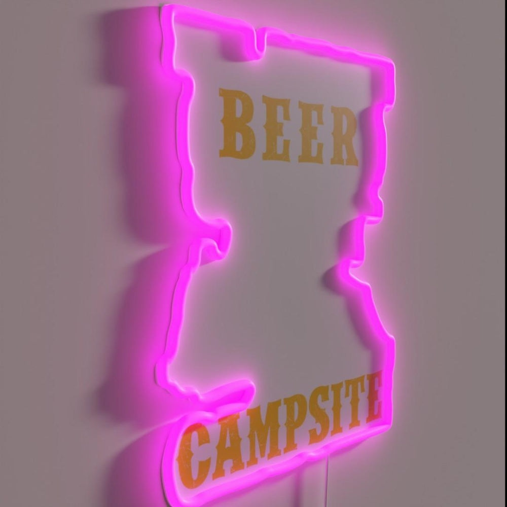 Beer Time Camper Rgb Led Neon Sign - LED neon sign close-up detail