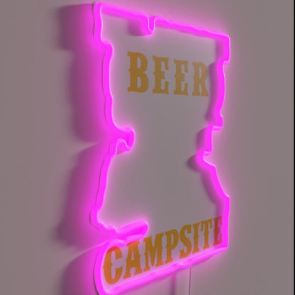 Beer Time Camper Rgb Led Neon Sign - LED neon sign close-up detail