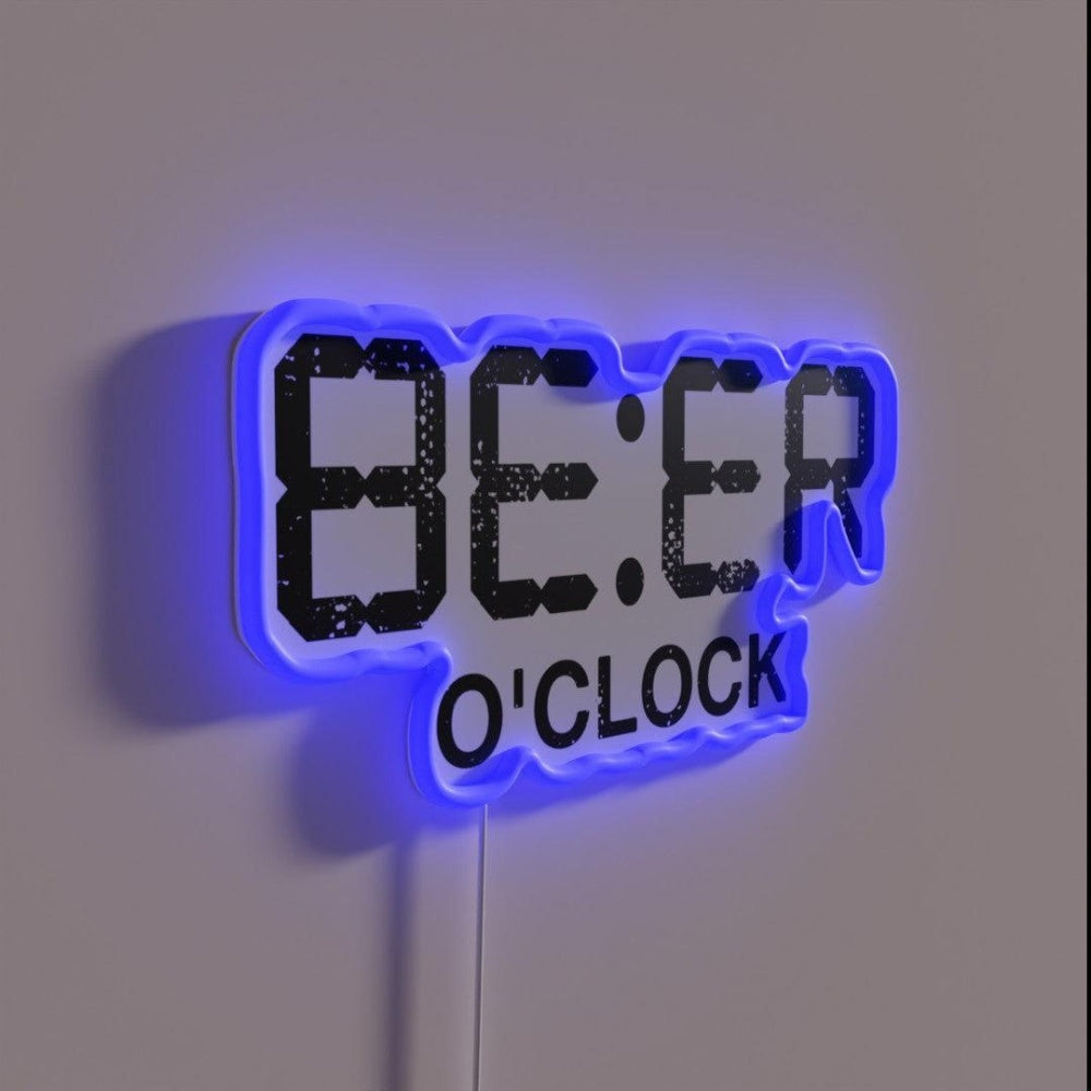 Beer Time Funny Beer Drinking Rgb Led Neon Sign - LED neon sign close-up detail