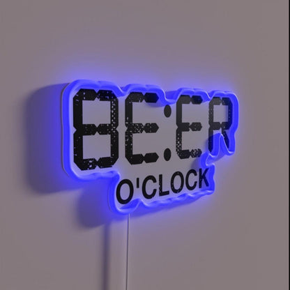 Beer Time Funny Beer Drinking Rgb Led Neon Sign - LED neon sign close-up detail