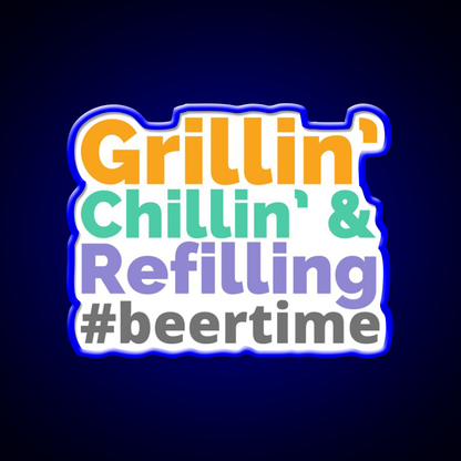 Beer Time Man Cave Bar Led Neon Sign Rgb Color