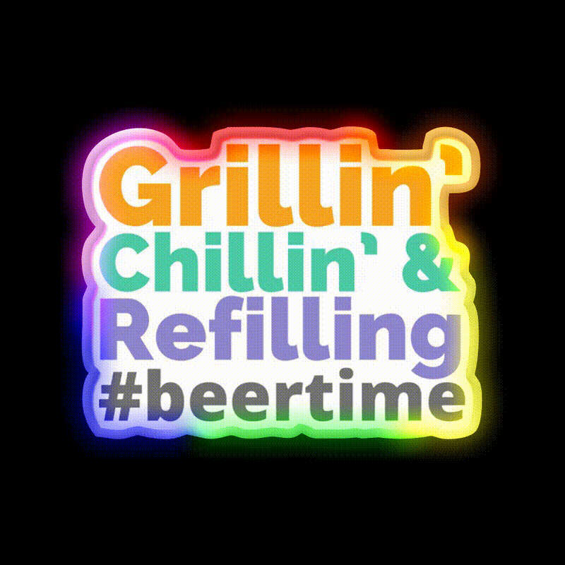 Beer Time Man Cave Bar Led Neon Sign Rgb Color