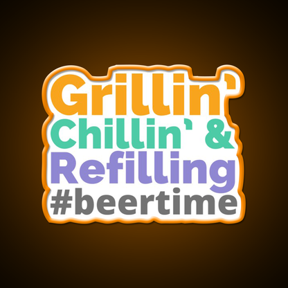 Beer Time Man Cave Bar Led Neon Sign Rgb Color