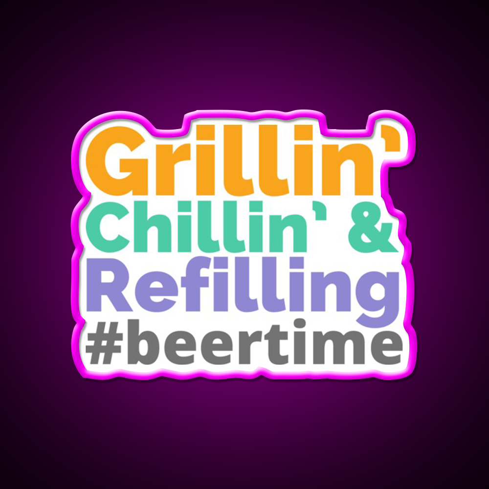 Beer Time Man Cave Bar Led Neon Sign Rgb Color