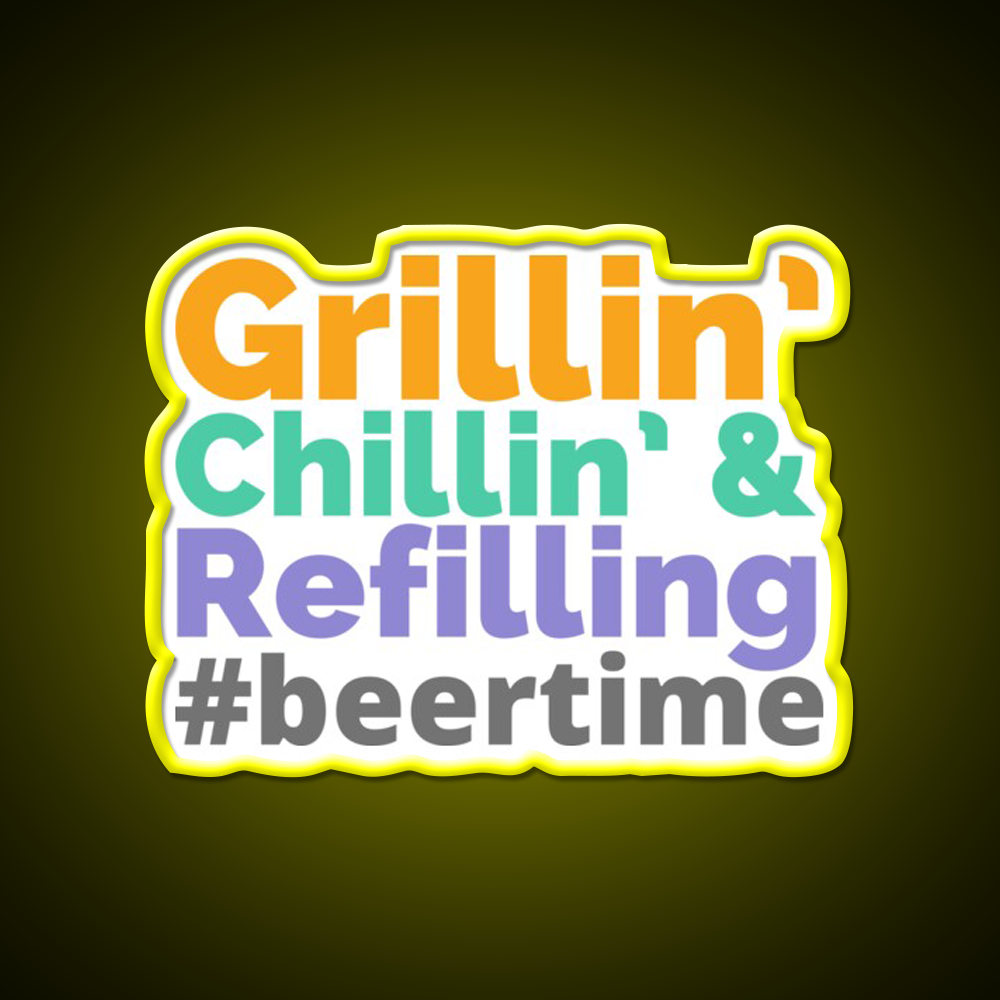 Beer Time Man Cave Bar Led Neon Sign Rgb Color