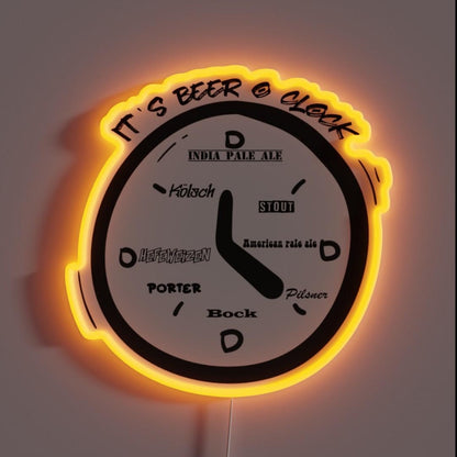 Beer Time Rgb Led Neon Sign - Custom LED neon sign front view